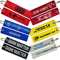 New Product Ideas 2024 Embroidered Fashion Logo Design Letters  Key Chain Custom Fabric Embroidery Jet Key Tags Bank Keychain