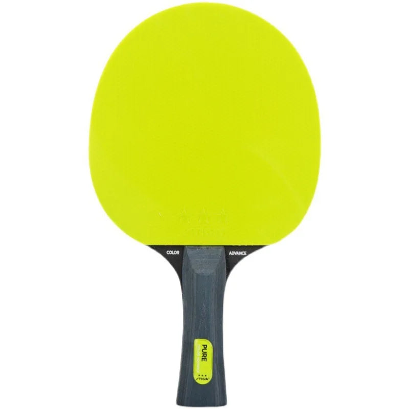Stiga PURE 5-Ply Wood Professional Level Colorful High Elasticity Beginner Ping Pong Racket Horizontal Grip Pimples Rubber