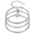 5 Style Silver Color LOVE Snake Chain Bracelet & Bangle 16CM-21CM