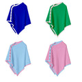 Manufacturer Customized Women Custom Made Sorority Shawl Greek Breathable Embroidered Printed Fraternity Sweater Poncho
