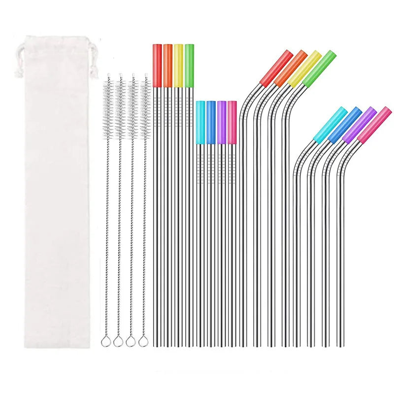 Customized Portable 304 Stainless Steel Telescopic Metal Straw Eco-friendly Reusable Drinkware Accessory Wholesale Telescopic