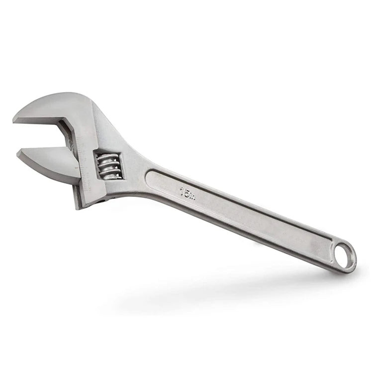 YUHANG 15-Inch Metric Chrome-Plated Hex Head Adjustable Spanner Wrench DIY Carbon Steel 3-Year Warranty 500 N-m Max Torque