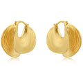 2024 New Light Luxury Retro Brass Irregular Striped Hoop Earrings Women Jewelry Gifts Factory Custom Wholesale