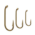 WEIHE  200pcs/bag 8# 12# 14# 16# Falculate Isene Golden Fly Fishing Hooks with Barb for Saltwater