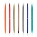 Hot Sale Custom Logo Rose Gold Metal Slim Desk Pen 1.0mm Business Ballpoint Pen for Hotels Promotional Twist Action Design