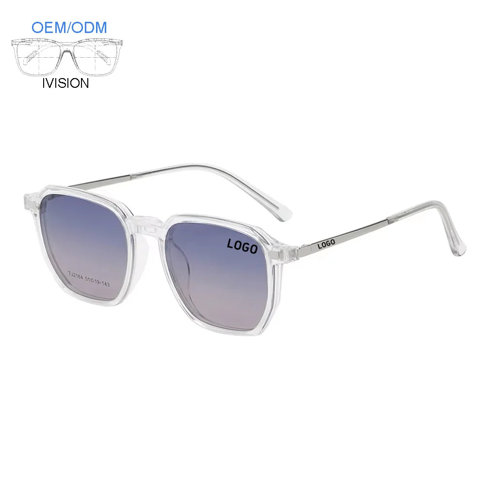2025 Cycling Men's and Women's Magnetic Glasses Frame Square Dual-Use Set Sports Retro Myopia Glasses Frame Custom Logo
