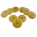 Customizable 4-Hole Flatback Wood Buttons with Laser Technique Natural Fancy Logo Personalized Button Type