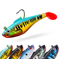 Wobblers Soft Bait Rubber Fishing Lure 3.6g 9.5g 24.6g Soft Fishing Lures Jig Head T Tail Jig Head Fishing Lure