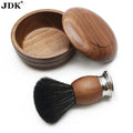 Natural Walnut Wood Eco Friendly Men Shaving Bowl and Brush Set