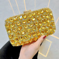 2025 Hot New Luxury Women Evening Bags Sparkly Crystal Hand Clutches Ladies Rhinestone Clutch Purses Chain Formal Party Handbags