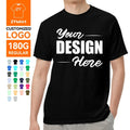 Wholesale 180g 100% Cotton Customizable T-Shirt with Screen Printing & DTG for Casual Wear