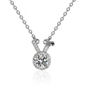 Somen 925 Sterling Silver Rabbit Shape Necklace Women Modern Moissanite Necklaces Silver Ladies Diamond Necklace Christmas Gift