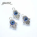 YuenZ Antique Silver Plated Fatima Hand Charms for Bracelet Necklace Pendant DIY Jewelry Accessories 20*13mm W172