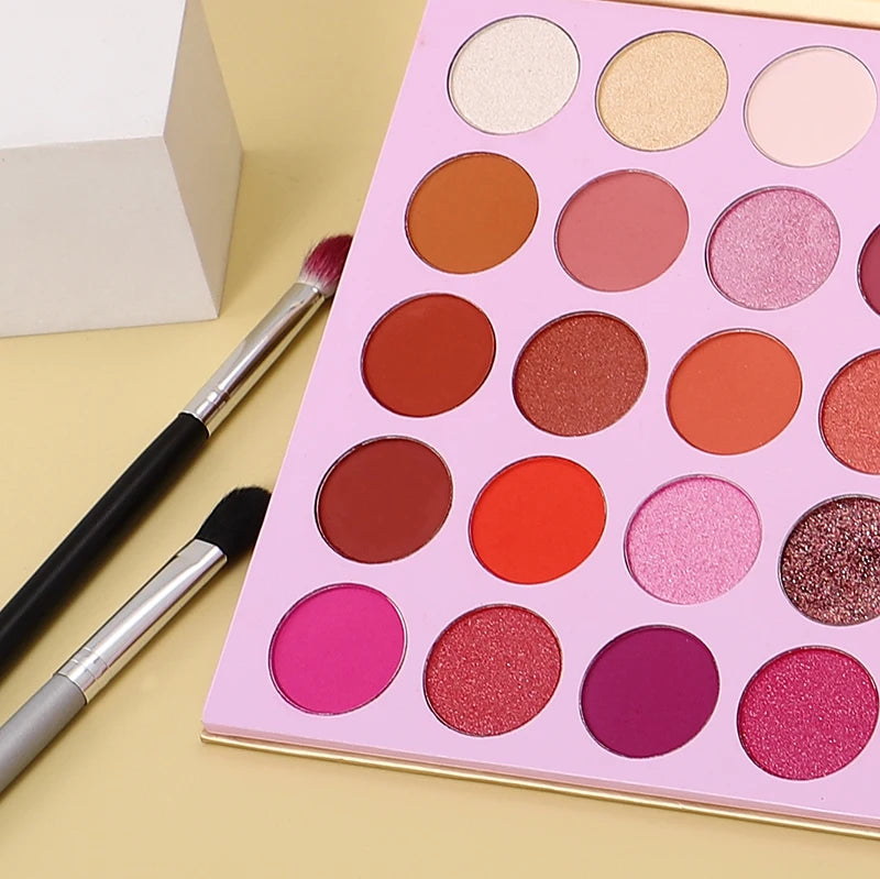 Hot Sale Shimmer Matte Eye Shadow Natural Cute Pink Custom Eyeshadow Palette High Pigmented