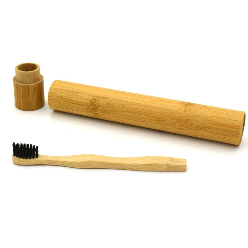 Wholesale Natural Eco Friendly Bpa Free Soft Charcoal Bristles Kids Custom Case Set Bamboo Toothbrush with Logo
