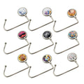 Creative Load-bearing Straight Purse Hook Table Abstract Painting Ceramic Metal Bags Holder