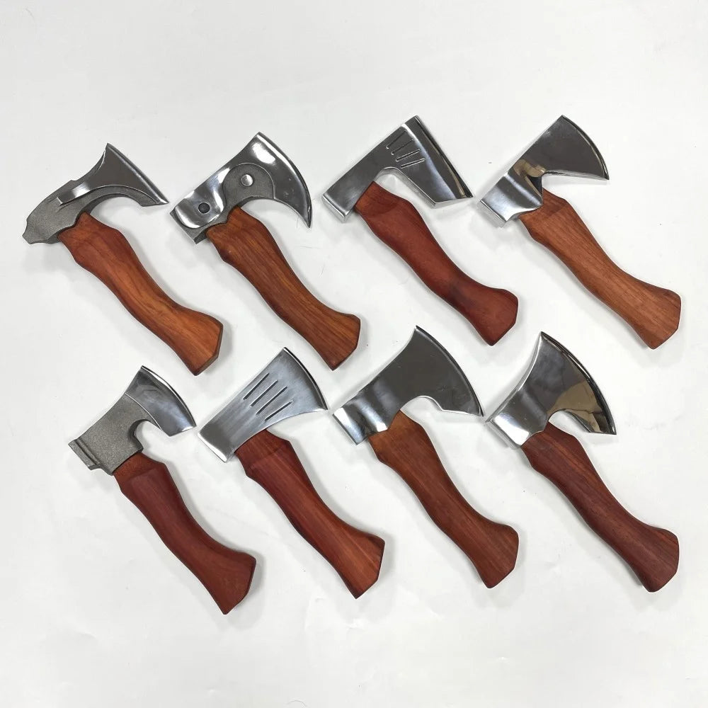 Chinese Rosewood Handle Tactical Viking Axe Hatchet Bushcraft Outdoor Camping Hunting Forest Ax Axe