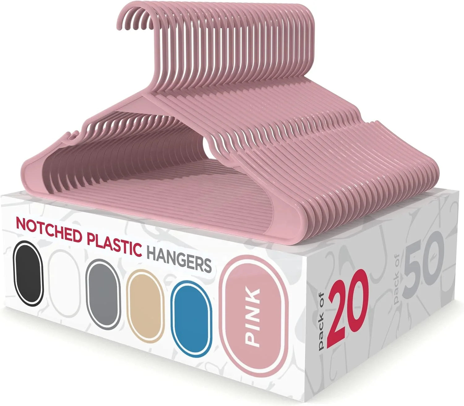 Non-Slip Plastic Clothes Hangers Space Saving Hangers Wardrobe Organizer for Pants Coats Cloths