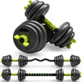 PINJIAN Cross Fit Rubber Coated Adjustable Gym Equipment Cement Barbell and 30kg Dumbbell Set Logo