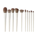 Zonyin 10 Pcs Factory High Quality Custom Logo Plastic Portable Travel Cosmetic Makeup Brush Kits Makeup Brushes Set