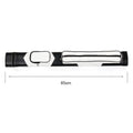 White and Black 2B2S 1/2-Pc 4-Hole Leather Cue Case Bag for Snooker & Billiards with Holding Function
