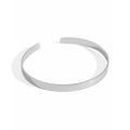 Silver Jewelry 925 Bracelet Korean Polished Geometric Bracelet Width 5mm Plain Surface Minimalist Openings Pearl Bangle