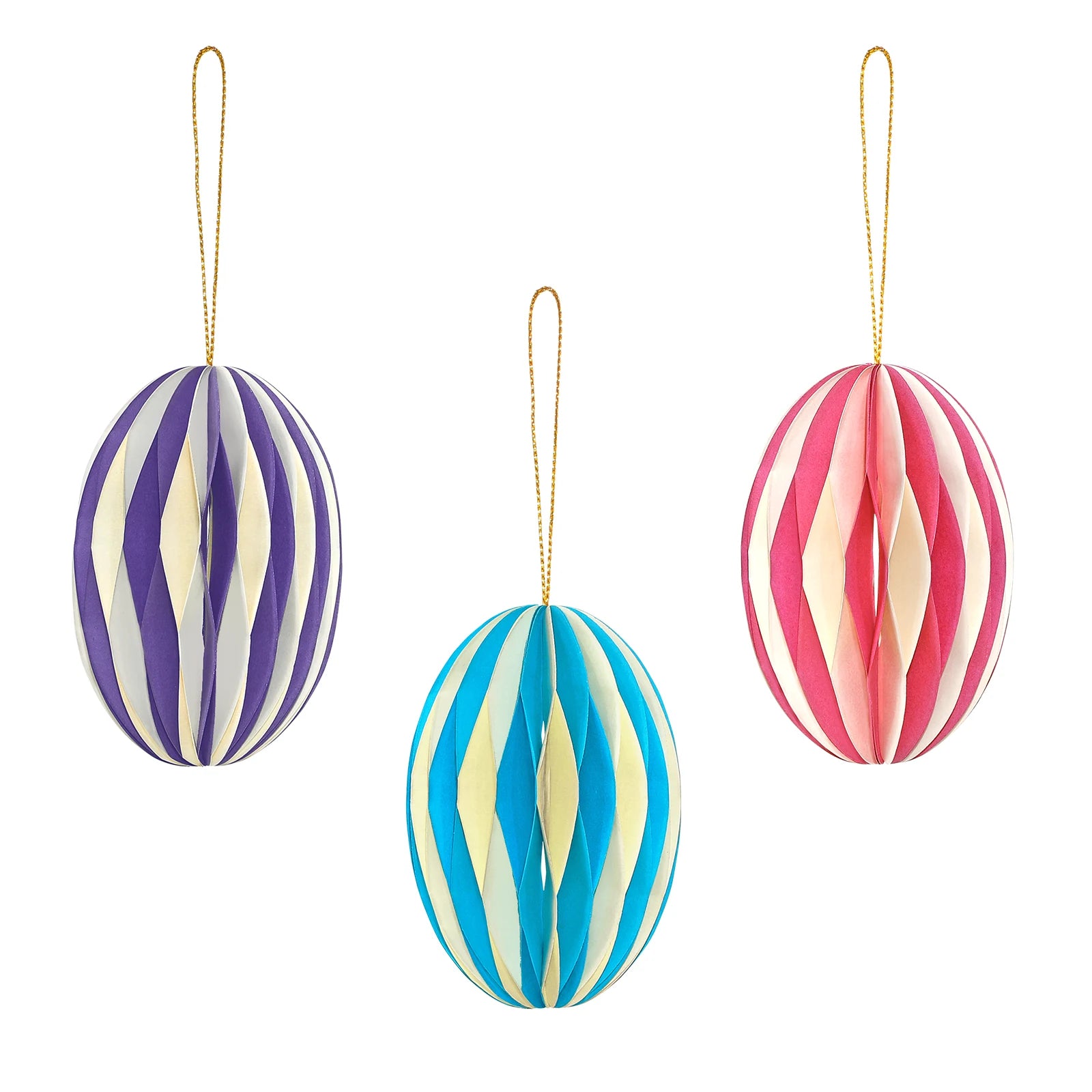 Customized Eco-friendly Paper Honeycomb Magnetic Stickers Home Festival Decorations Hanging Ornaments Xmas Tree Bauble