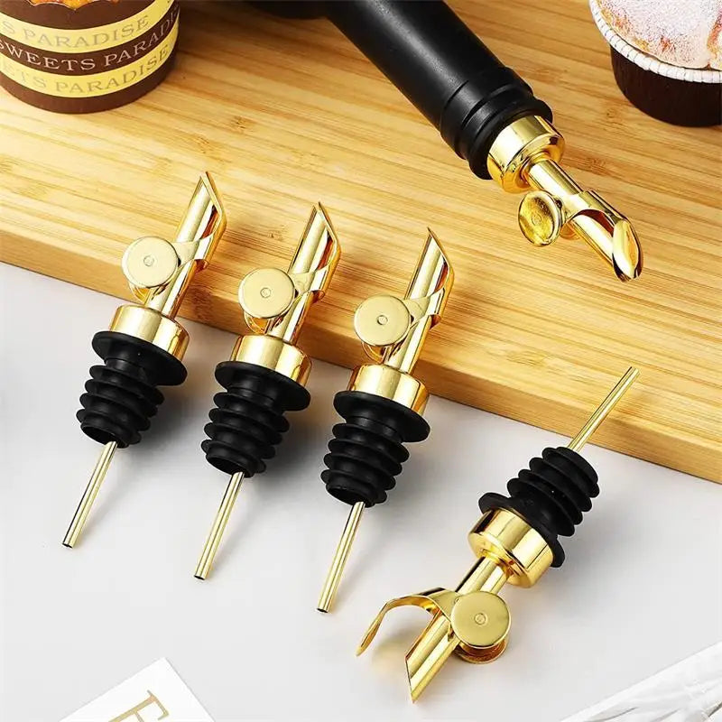 Metal Wine Aieve Cooking Oil Candle Jar With Pouring Spout Coffee Dispenser Glass Transparent Syrup Bottle Pump
