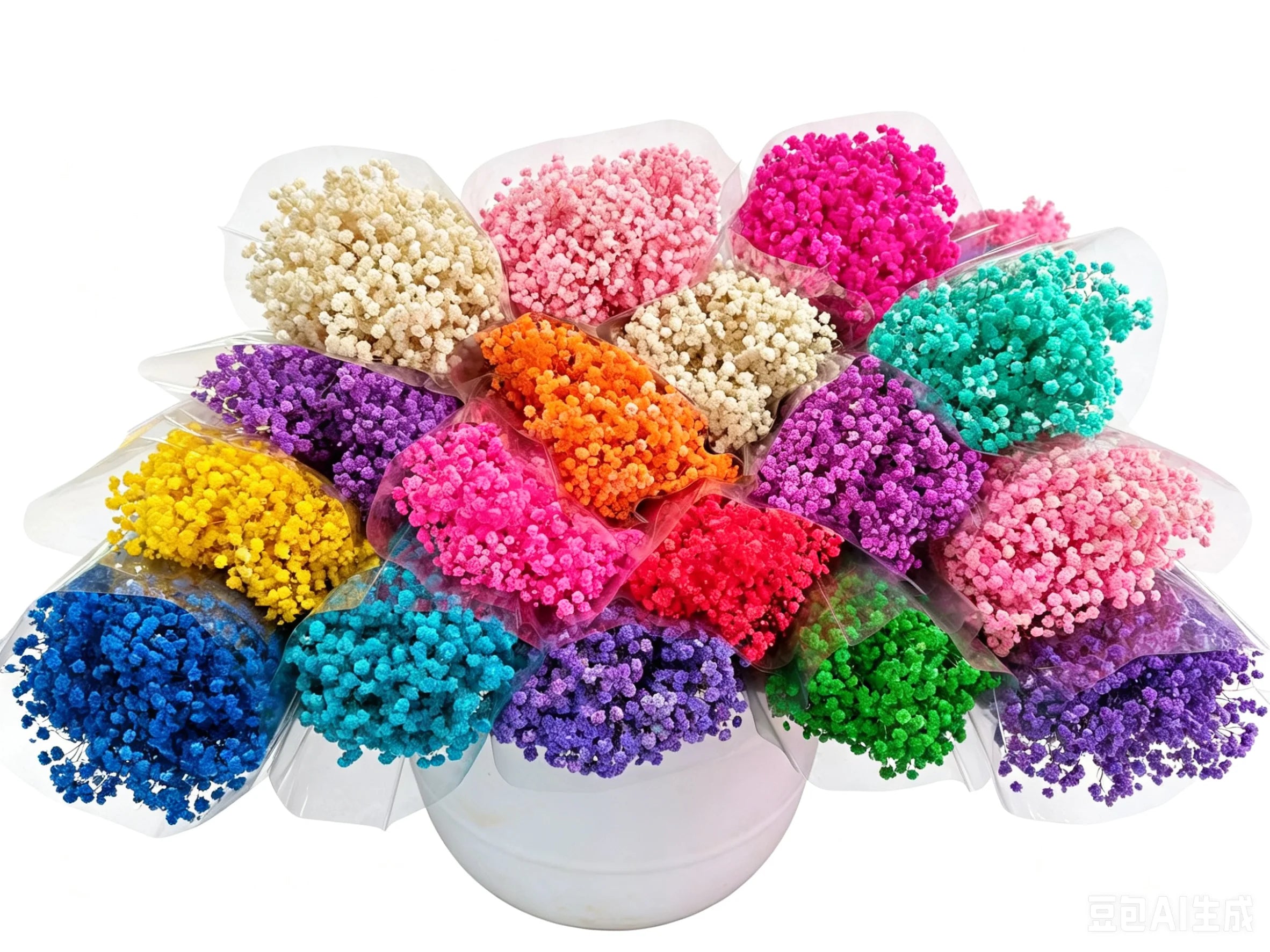 Special Munti Color Gypsophila Baby Breath Flowers Preserved Gypsophila Baby Star120g Flowerbud Lamp for DIY Material Home Dec