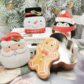 Stock New Design Snow Man Shape Tin Can Small Candy Chocolate Box Cookie Tin Box for Decorative Christmas Tins