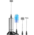 Automatic Top Grade Coffee Cappuccino Mixer Whisk Handheld Milk Frother Set with Stand & Brush