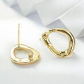 Drop Shape 18k Gold Plated Earrings Jewelry Making Copper Closure Pendant Needle Holder