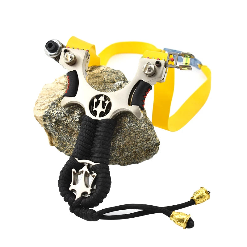 Piaoyu Professional Hunting Slingshot High Quality Stainless Steel Catapult With Flat Rubber Band Outdoor Shooting Slingshot
