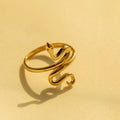 Provence Jewellery Wholesale Price Snake Shape Simple Thin 9k Solid Gold Ring