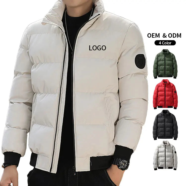 20240 Oversized Big Size Winter Puff Thick Warm Men's Custom Logo Bubble Clothes Men Puffer Jacket Men's Down Coats