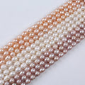 Natural Cultured Freshwater Rice Shape Beads 8-9mm Freshwater Pearls for Jewelry Making DIY
