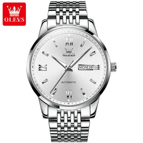 OLEVS 6777 Luxury Brand Custom Oem logo Fashion Classic Business Waterproof Stainless Steel Automatic Mechanical Watch for Man