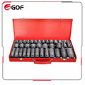 CRMO 35-Piece Chrome Finish 1/2 Wrench Set Air Impact Metric OEM Customizable Industrial Grade DIY Car Maintenance Socket Hex