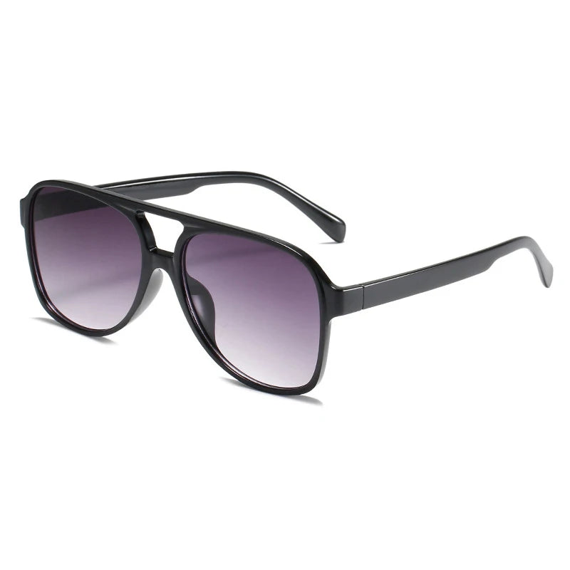 Luxury Vintage Oversized Pilot Sunglasses for Men and Women Unisex Fashion Black Driving Shades with UV400 Protection PC Frame MegaBDM