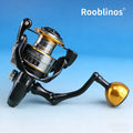 [Germany Stock] ROOBLINOS HEG Left Hand Spinning Reel 5.2:1 Fake Bait Nylon 1000-7000 for Stream & Lake Fishing