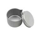 1oz D45X32mm Empty Round Silver Seamless Massage Candle Tin with Pour Spout & Lid
