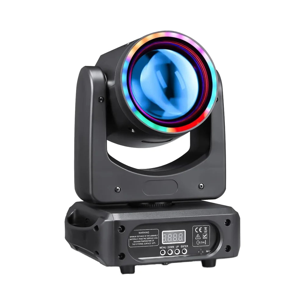 100W LED Moving Head DJ Light 7 Color Beam Halo RGBW Stage Lights DMX512 Sound Activated Spotlights for Party Wedding Theme Park