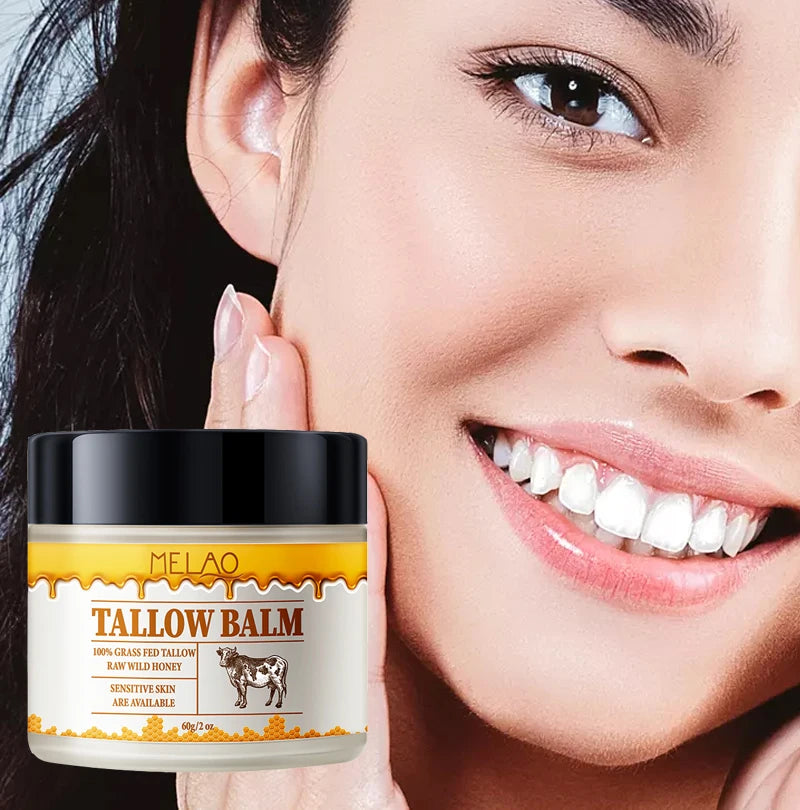 Private Label Natural Hydrating Dry Skin Soothing Moisturizing Grass-Fed Tallow Balm Beef Tallow Face Balm Beef Tallow for Skin