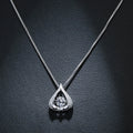925 Sterling Silver Zircon Drops of Water Necklace  Pendant Fashion Sterling Silver Jewelry Statement for Women Bijoux