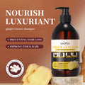 SADOER Ginger Hair Shampoo Plant Oil Control Dandruff Prevention Shampoo Moisturizes Replenishes Nourishes Deep Cleaning Hair