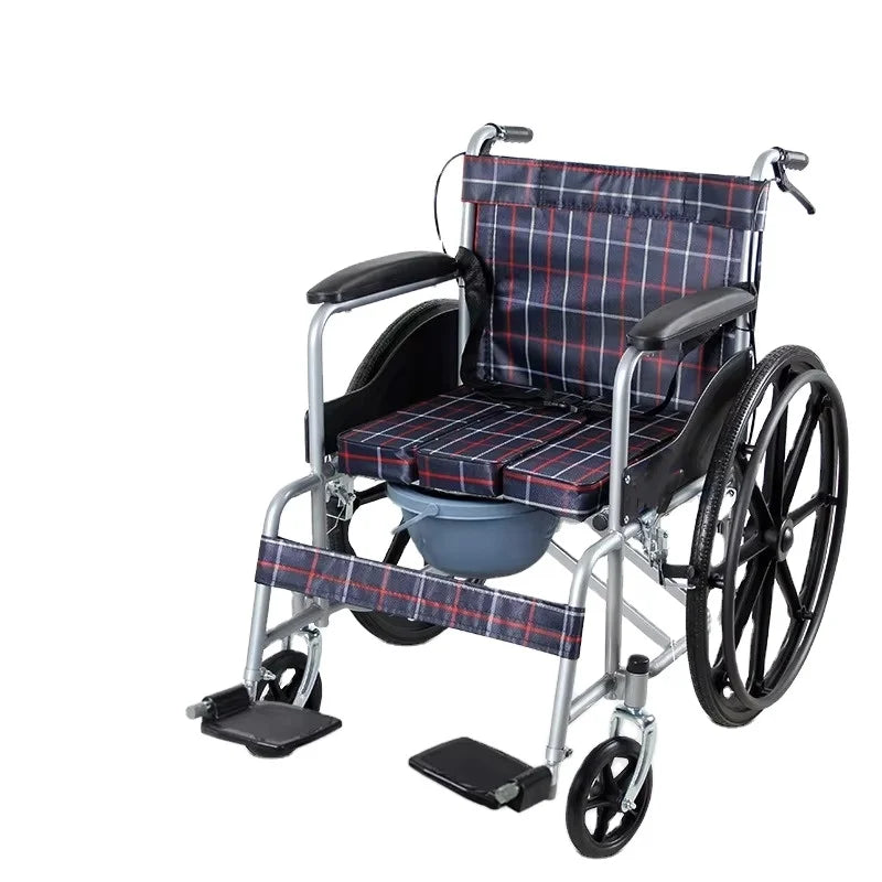 Manual Wheelchair For The Elderly Adults Swing-away Detachable Footrest Foldable Mobility Wheel Chair