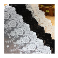 Factory Manufacturing Elegant 3D Jacquard Flower Design Lady Wear Accessories Nylon Lingerie Mesh Lace Trim