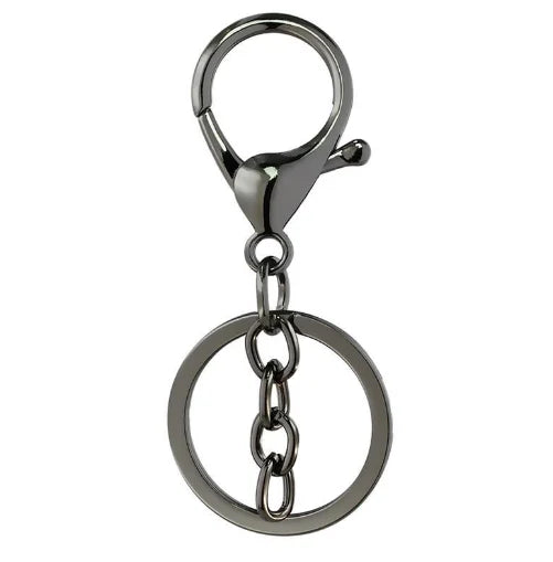 Hot Sales 30mm Key Ring Loop Key with Flat Split Ring Lobster Clasps Swivel Trigger Clips Key Chain