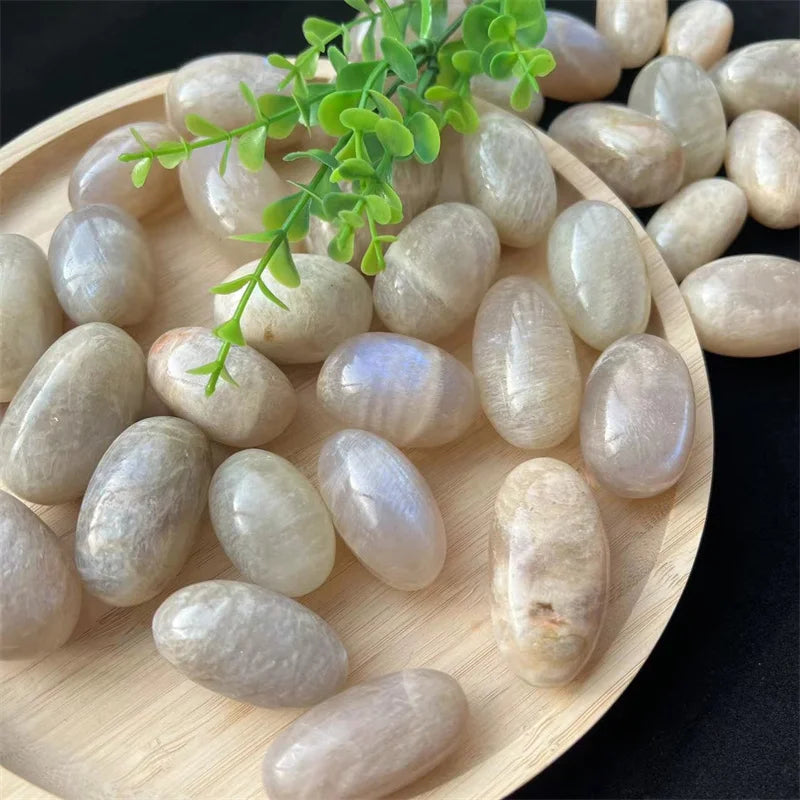Blue Moon Stone Tumbled Stone Natural Crystal  Polished Moonstone Gravel for Decoration