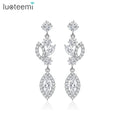 LUOTEEMI Teardrop Fashion Elegant Trendy Korean Jewelry New Earing for Girl Drop Earring Woman